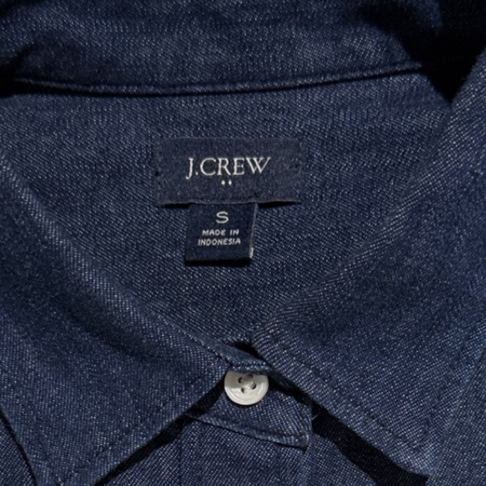J. Crew Womens Dark Blue Button Down S
